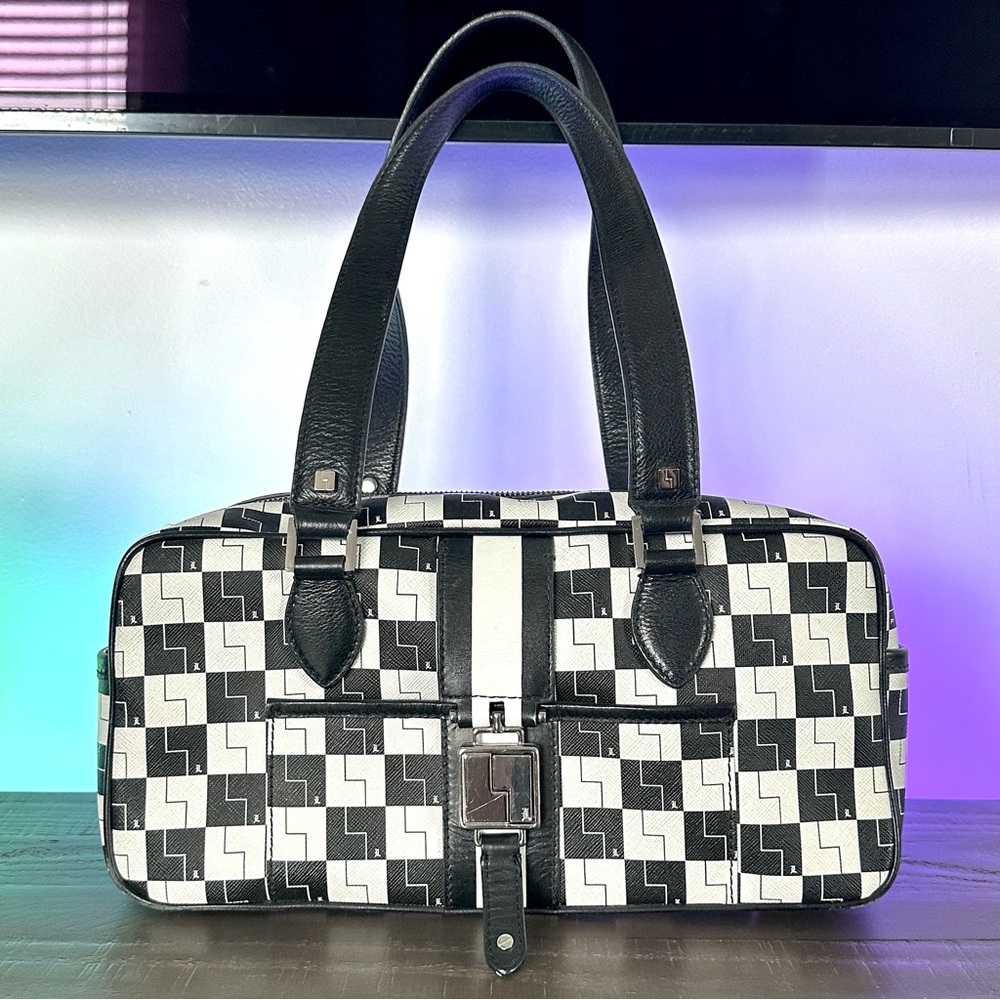 L.A.M.B. Gwen Stefani Sample Checkerboard Shoulder Handbag Vintage